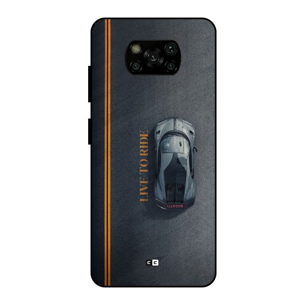 Live To Ride Metal Back Case for Poco X3