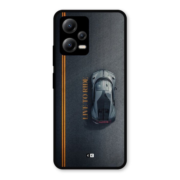 Live To Ride Metal Back Case for Poco X5