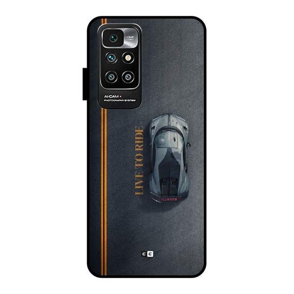 Live To Ride Metal Back Case for Redmi 10 Prime