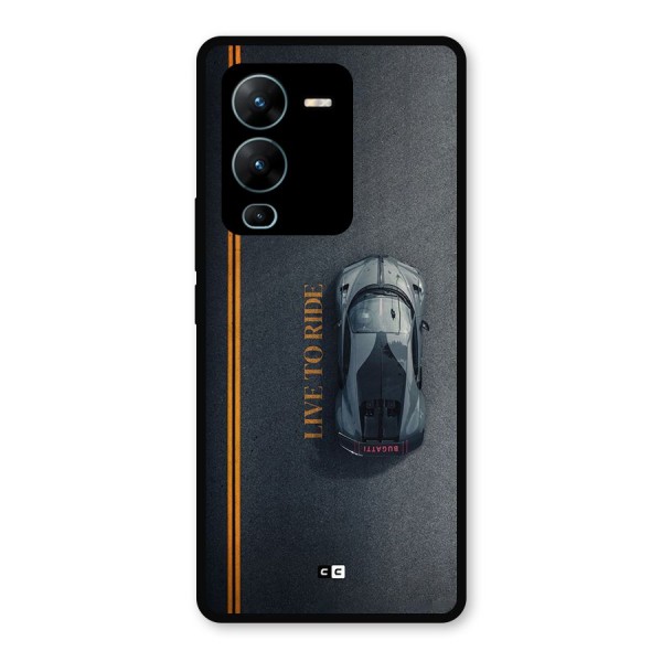 Live To Ride Metal Back Case for Vivo V25 Pro