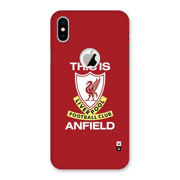 LiverPool Anfield Back Case for iPhone XS Logo Cut