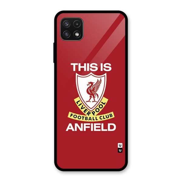 LiverPool Anfield Glass Back Case for Galaxy A22 5G