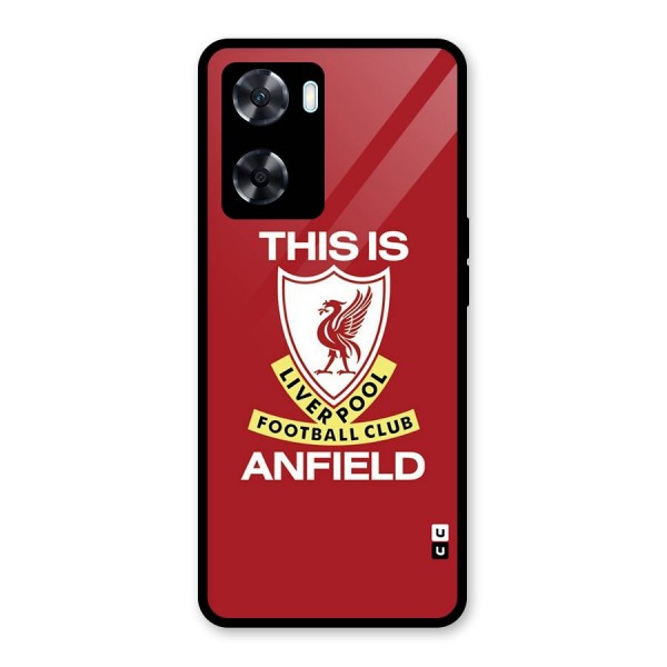 LiverPool Anfield Glass Back Case for Oppo A77s