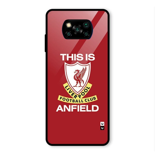 LiverPool Anfield Glass Back Case for Poco X3 Pro