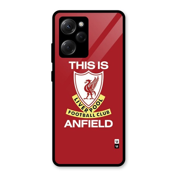 LiverPool Anfield Glass Back Case for Poco X5 Pro