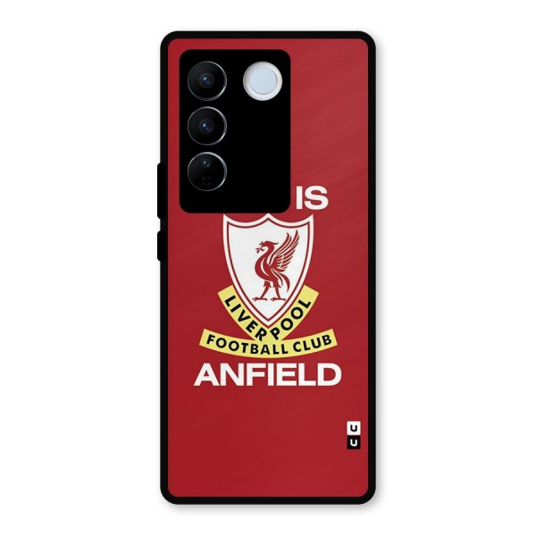 LiverPool Anfield Metal Back Case for Vivo V27 Pro