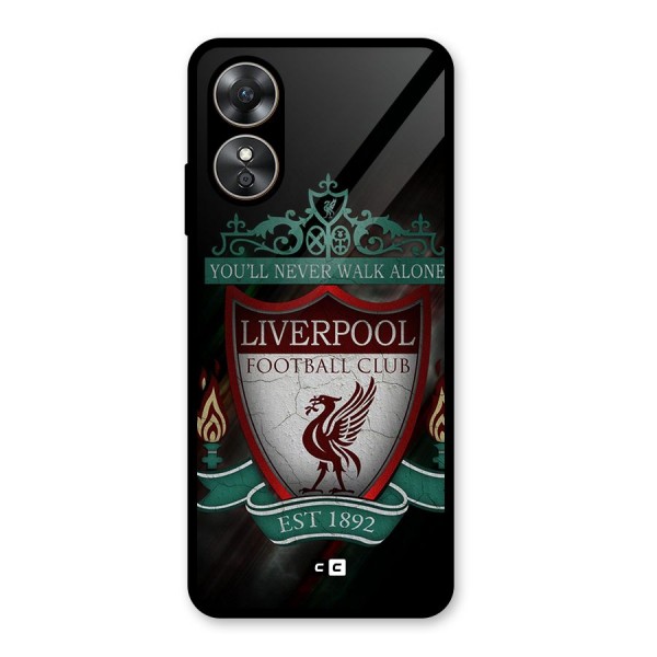 LiverPool FootBall Club Glass Back Case for Oppo A17