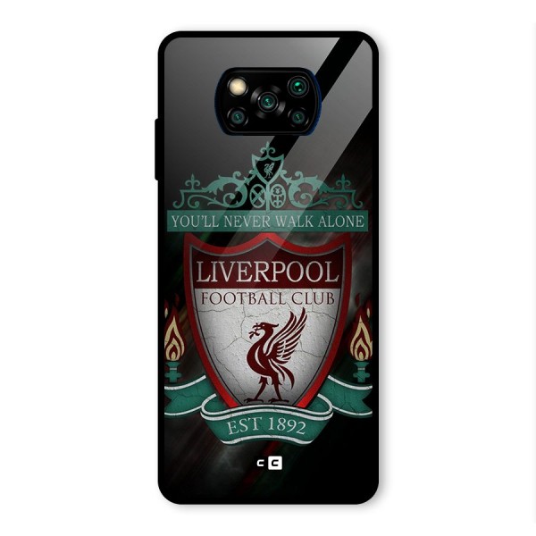 LiverPool FootBall Club Glass Back Case for Poco X3 Pro