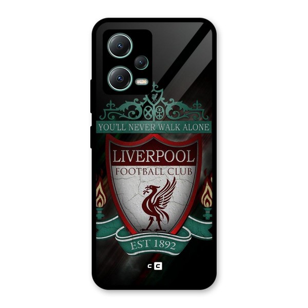 LiverPool FootBall Club Glass Back Case for Poco X5