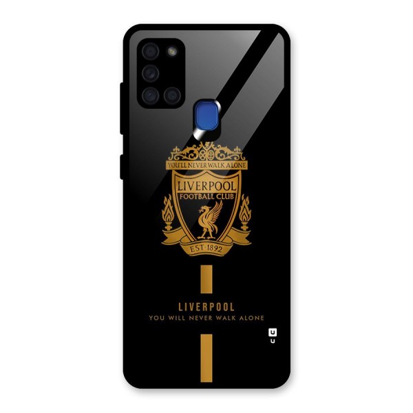 LiverPool Never Walk Alone Glass Back Case for Galaxy A21s