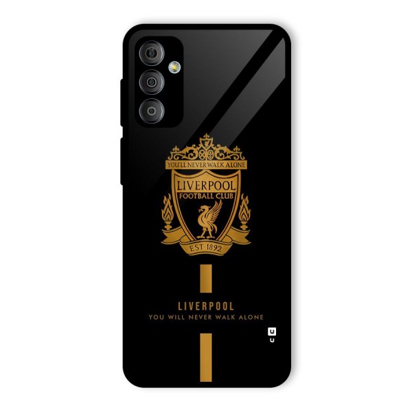 LiverPool Never Walk Alone Glass Back Case for Galaxy F23