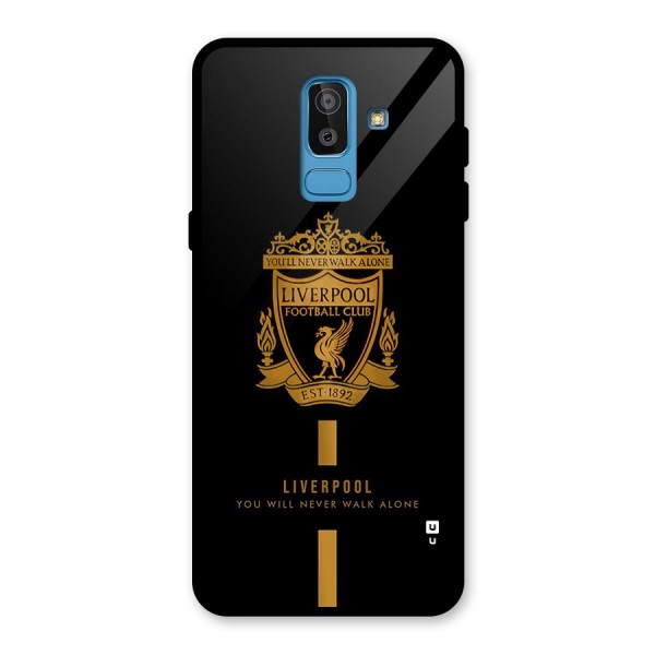 LiverPool Never Walk Alone Glass Back Case for Galaxy J8