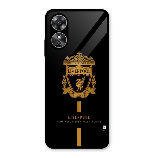 LiverPool Never Walk Alone Glass Back Case for Oppo A17