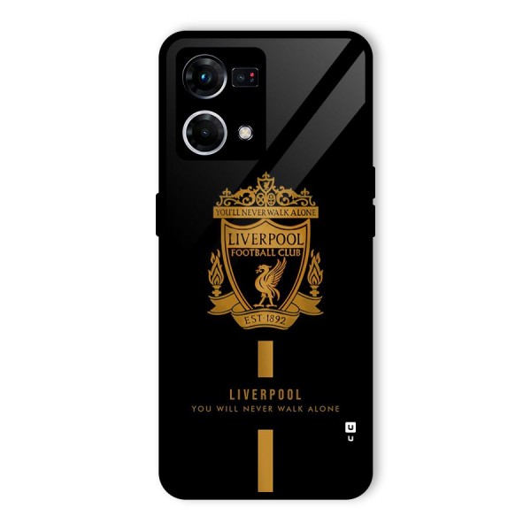 LiverPool Never Walk Alone Glass Back Case for Oppo F21 Pro 4G