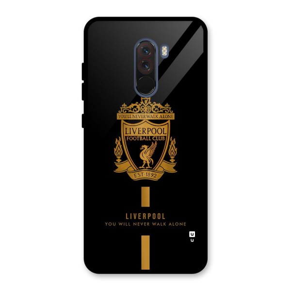 LiverPool Never Walk Alone Glass Back Case for Poco F1