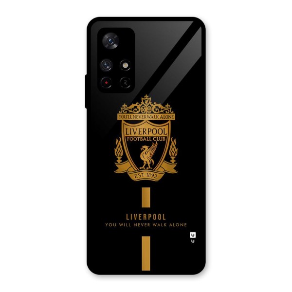 LiverPool Never Walk Alone Glass Back Case for Redmi Note 11T 5G