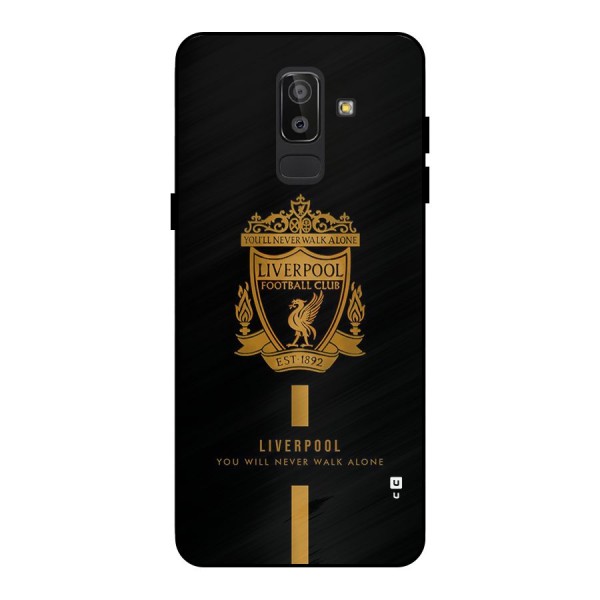 LiverPool Never Walk Alone Metal Back Case for Galaxy J8