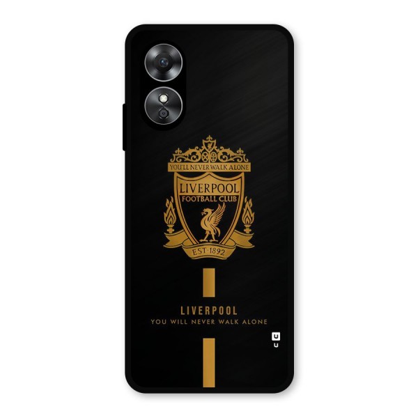 LiverPool Never Walk Alone Metal Back Case for Oppo A17