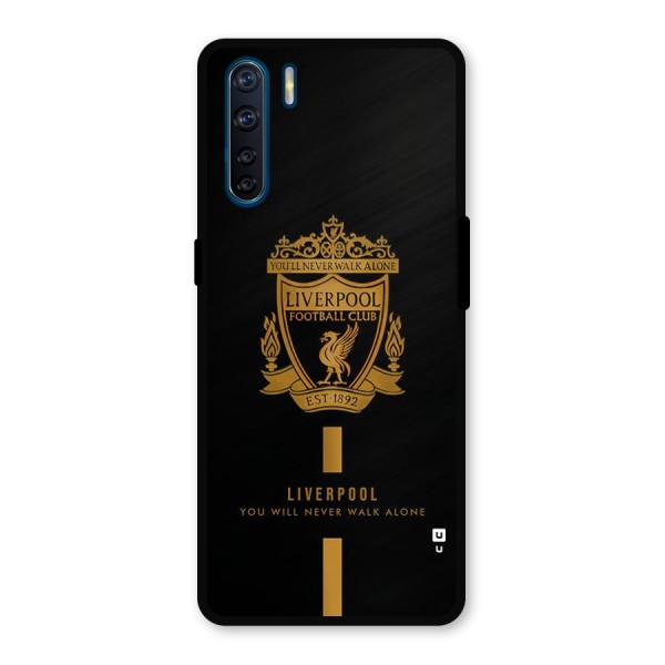 LiverPool Never Walk Alone Metal Back Case for Oppo F15