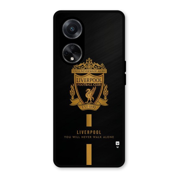 LiverPool Never Walk Alone Metal Back Case for Oppo F23