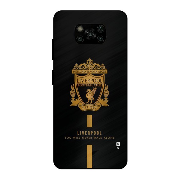 LiverPool Never Walk Alone Metal Back Case for Poco X3