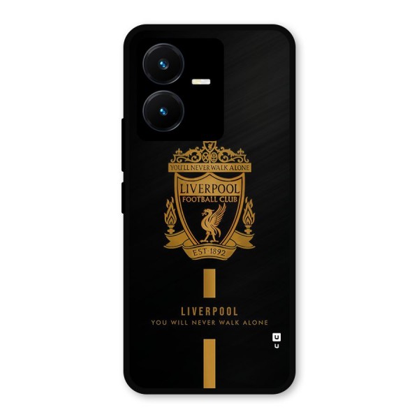 LiverPool Never Walk Alone Metal Back Case for Vivo Y22s