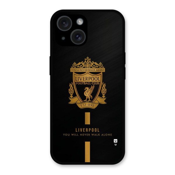 LiverPool Never Walk Alone Metal Back Case for iPhone 15