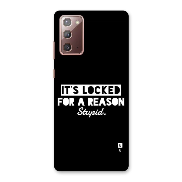 Locked For Stupid Back Case for Galaxy Note 20