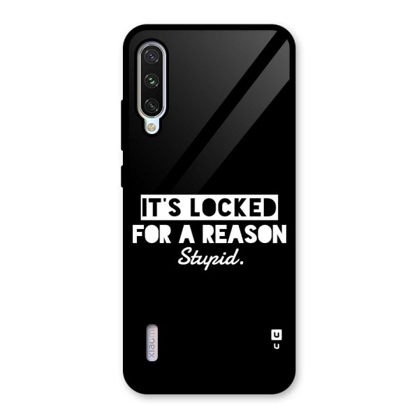 Locked For Stupid Glass Back Case for Mi A3