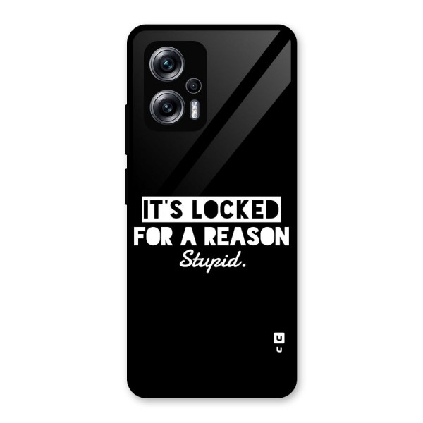 Locked For Stupid Glass Back Case for Redmi K50i