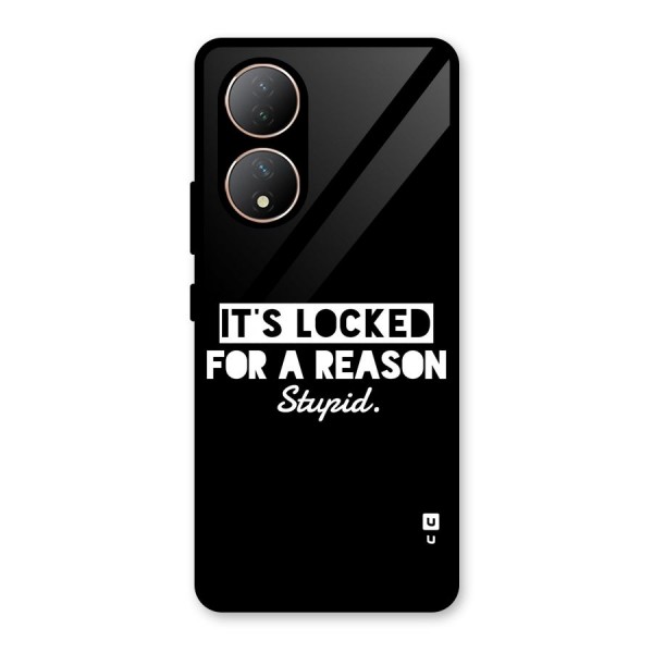 Locked For Stupid Glass Back Case for Vivo Y100A