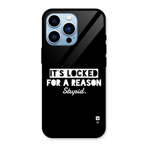 Locked For Stupid Glass Back Case for iPhone 13 Pro