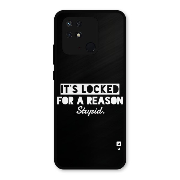 Locked For Stupid Metal Back Case for Redmi 10