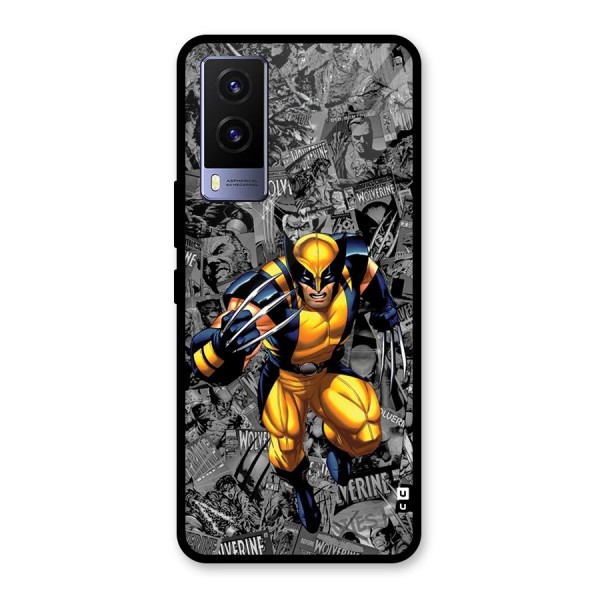 Logan Stance Glass Back Case for Vivo V21e 5G