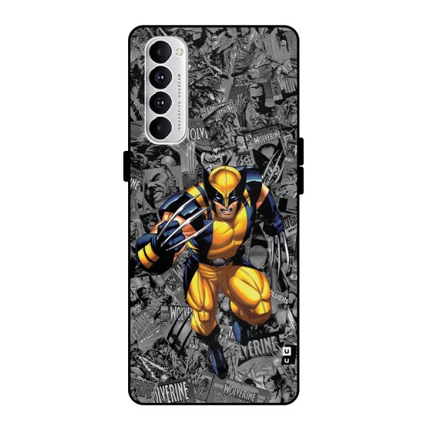 Logan Stance Metal Back Case for Oppo Reno4 Pro