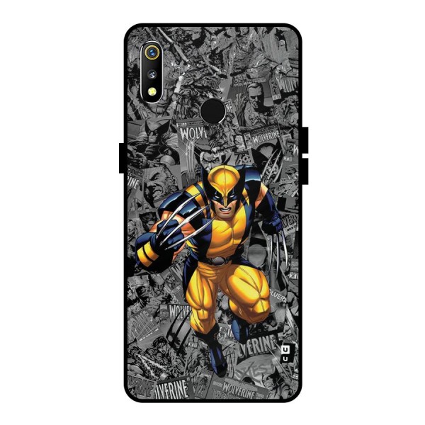 Logan Stance Metal Back Case for Realme 3i