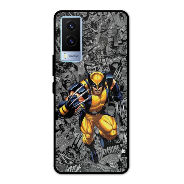 Logan Stance Metal Back Case for Vivo V21e 5G