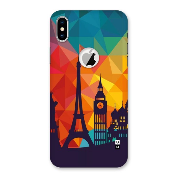 London Art Back Case for iPhone XS Logo Cut