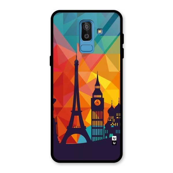 London Art Glass Back Case for Galaxy J8