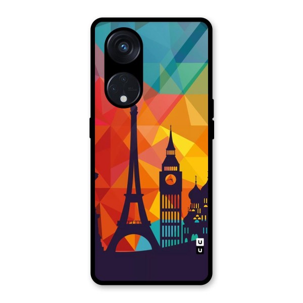 London Art Glass Back Case for Reno8 T 5G