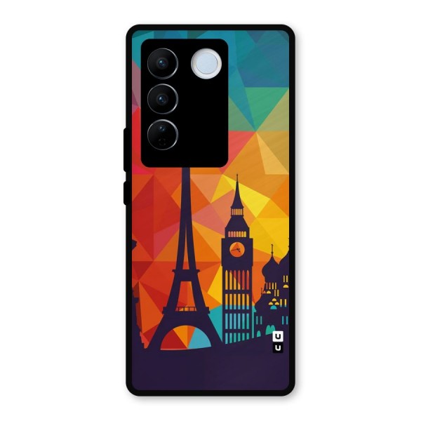 London Art Metal Back Case for Vivo V27