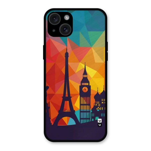 London Art Metal Back Case for iPhone 15 Plus