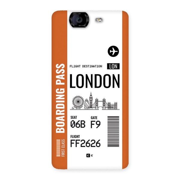 London Boarding Pass Back Case for Canvas Knight A350