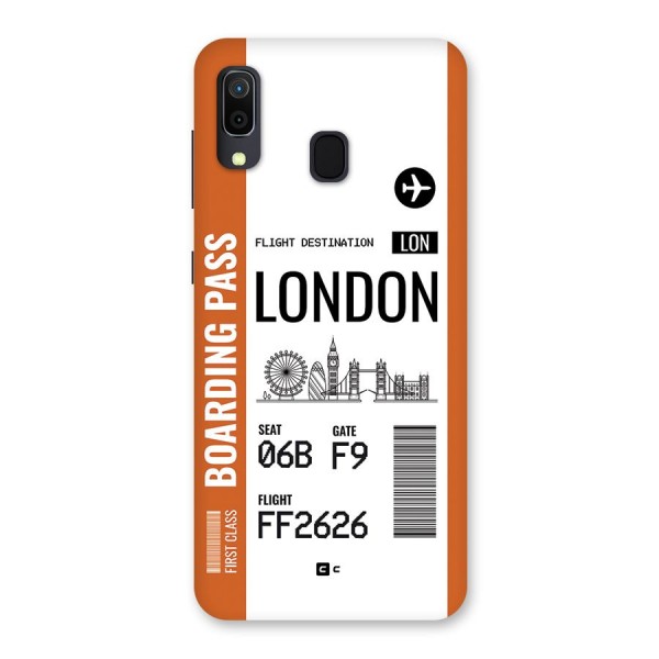 London Boarding Pass Back Case for Galaxy A30