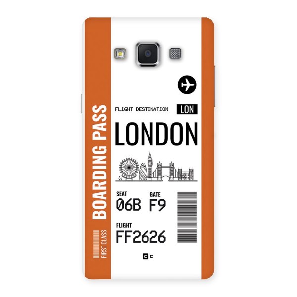 London Boarding Pass Back Case for Galaxy A5