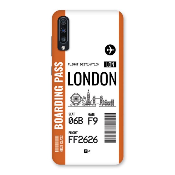 London Boarding Pass Back Case for Galaxy A70s