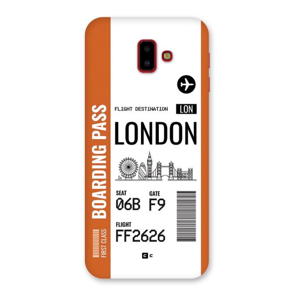 London Boarding Pass Back Case for Galaxy J6 Plus