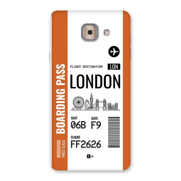 London Boarding Pass Back Case for Galaxy J7 Max