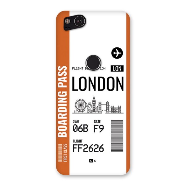 London Boarding Pass Back Case for Google Pixel 2