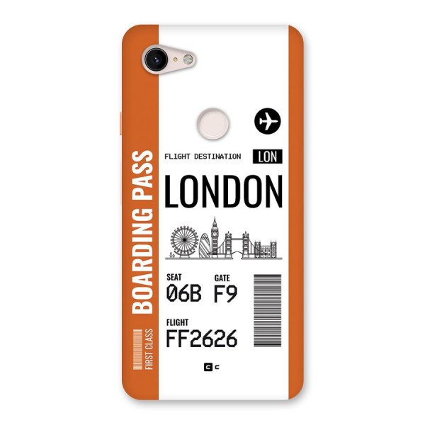 London Boarding Pass Back Case for Google Pixel 3 XL